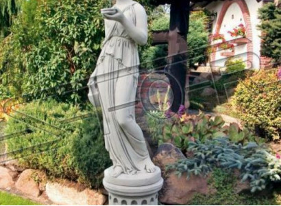 Sockel 59cm für Skulptur Design Figur Statue Garten Figuren Statuen